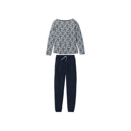 Dames pyjama S (36/38), All-over-print/grijs/donkerblauw