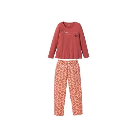 Dames pyjama plus size XL (48/50), Oranje/ all-over-print