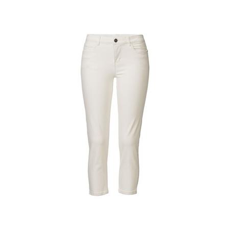 Dames skinny jeans capri 34, Wit