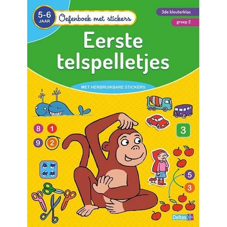 Deltas Oefenboek met stickers - Eerste telspelletjes (5-6 j.)