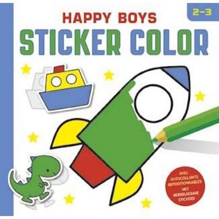 Deltas sticker- en kleurboek Happy boys 23 cm