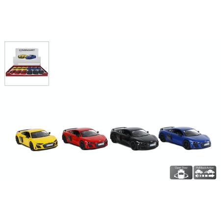 Die cast pull back Audi R8 coupe 4 ass