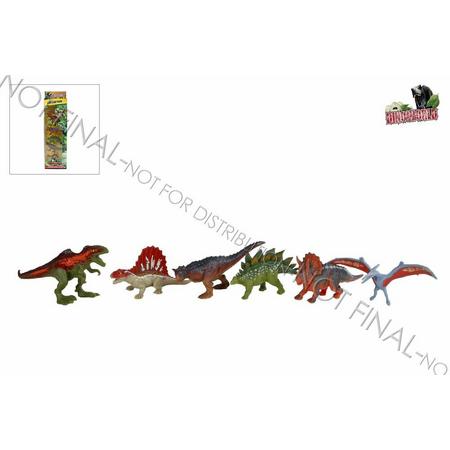 DinoWorld 6 dinosaurus figuren 2ass 9cm