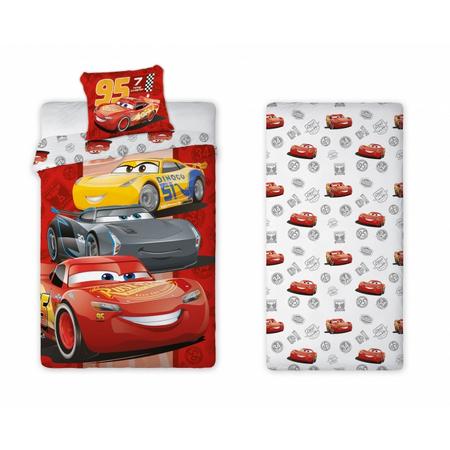 Disney Dekbedovertrek Cars McQueen 140 x 200 cm rood