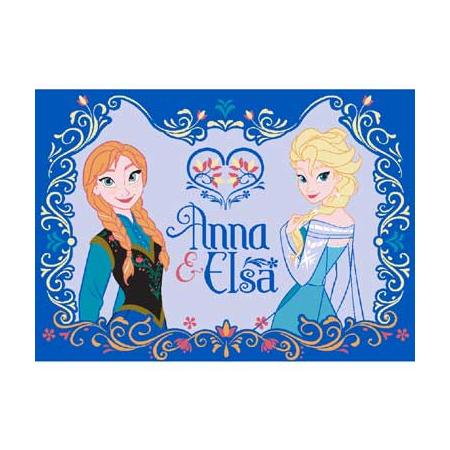 Disney Frozen vloerkleed Anna & Elsa - 95x133 cm
