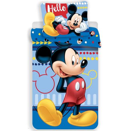 Disney Mickey Mouse Dekbedovertrek Hello - 140 x 200 cm - Katoen