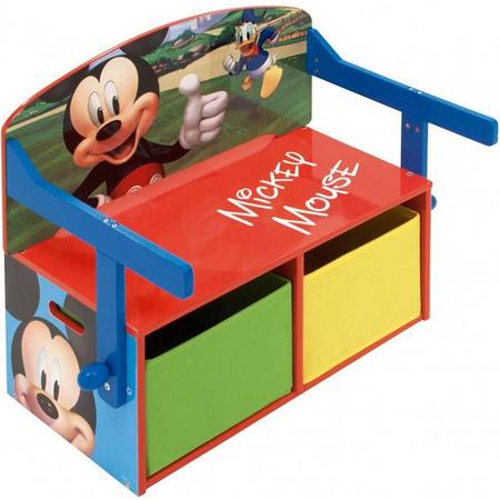 Disney speelgoedbox Mickey Mouse hout 60 x 44 cm blauw/rood