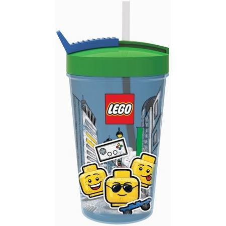 Drinkbeker met rietje Lego iconic - Boy