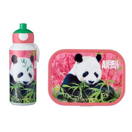 Drinkfles en Lunchbox Animal Planet Panda Roze