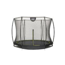 EXIT Silhouette Ground ingegraven trampoline met veiligheidsnet - 244 cm - zwart