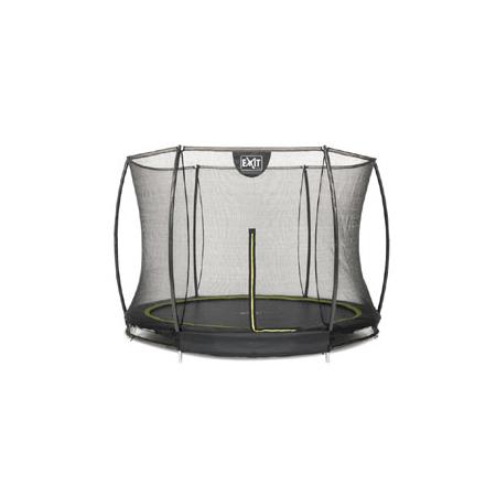 EXIT Silhouette Ground ingegraven trampoline met veiligheidsnet - 244 cm - zwart
