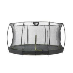 EXIT Silhouette Ground ingegraven trampoline met veiligheidsnet - 366 cm - zwart