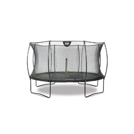 EXIT Silhouette trampoline rond met veiligheidsnet - 427 cm - zwart