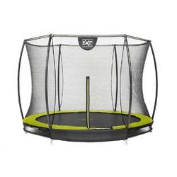 EXIT Silhouette verlaagde trampoline met veiligheidsnet rond - 305 cm - lime
