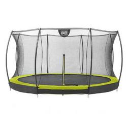 EXIT Silhouette verlaagde trampoline met veiligheidsnet rond - 366 cm - lime