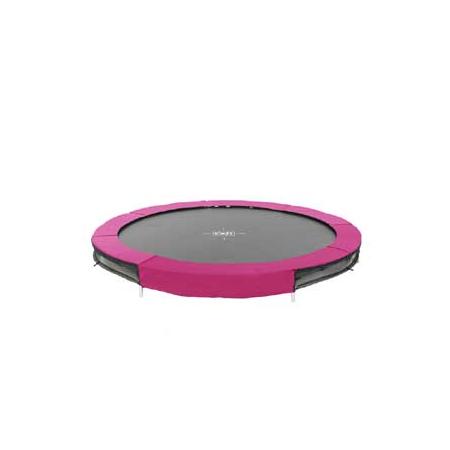 EXIT Silhouette verlaagde trampoline rond - 244 cm - roze