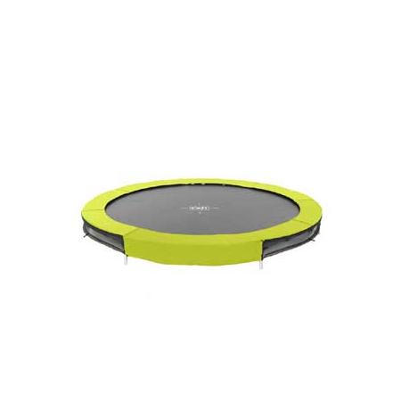 EXIT Silhouette verlaagde trampoline rond - 305 cm - lime