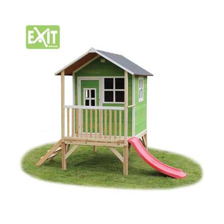 EXIT speelhuis Loft 300 met glijbaan - groen