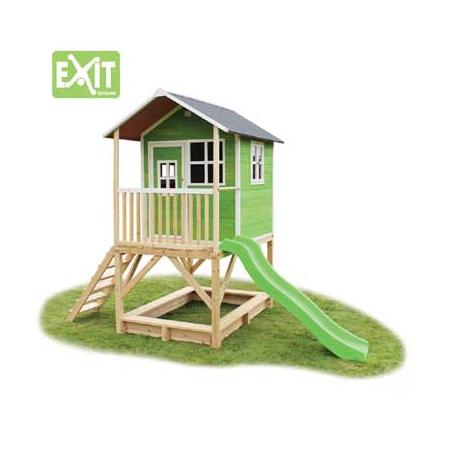 EXIT speelhuis Loft 500 met glijbaan - groen