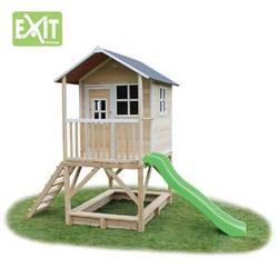 EXIT speelhuis Loft 500 met glijbaan - naturel