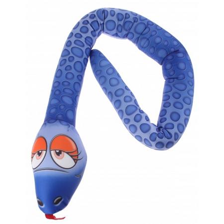 Eddy Toys knuffel slang blauw 145 cm