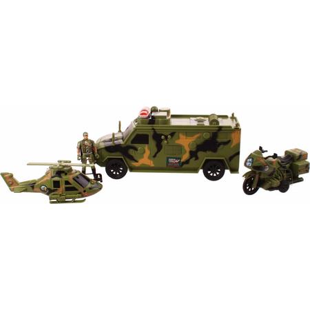 Eddy Toys speelset Military Series Swat busje 27 cm groen