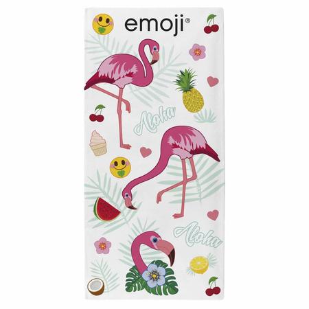 Emoji Strandlaken Flamingos 70 x 140 cm - Katoen