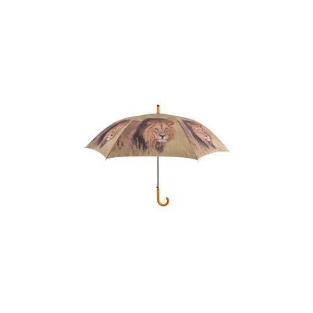 Esschert Design paraplu Leeuw auto 120 cm polyester bruin