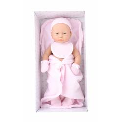 Falca babypop met kinderdeken 40 cm roze