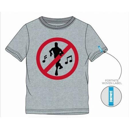 Fortnite - No Dancing Sign Grey Kids T-Shirt