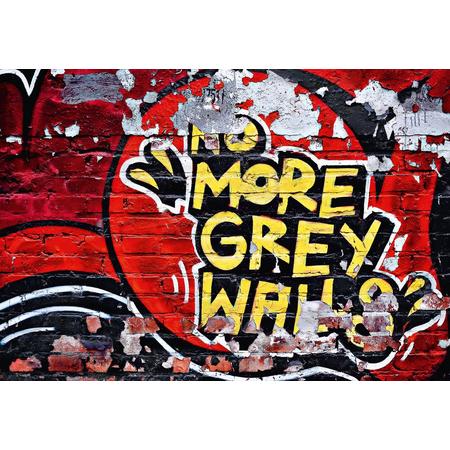 Fotobehang No More Grey Walls 366x254 cm - 8 delen - papier