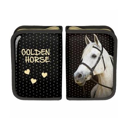 Golden horse - gevuld etui - 22 stuks - zwart - pvc