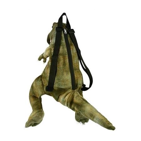 Grimini dino T rex plucherugzak en knuffel 40,5 liter groen