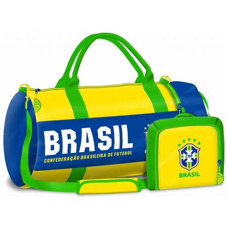 Hele mooie kwaliteit Sporttas van het nationale voetbalteam van Brazilie, wordt compleet geleverd met een leuke extra bijpassende toilettas.