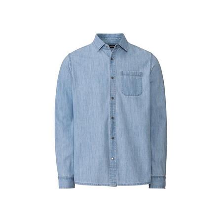 Heren jeanshemd XL (43/44), Blauw