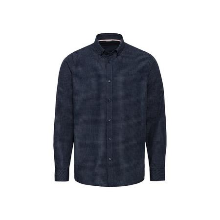 Heren overhemd L (41/42), Donkerblauw geruit