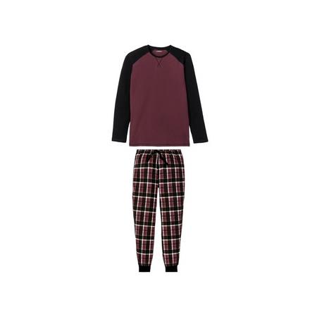 Heren pyjama S (36/38), Zwart/rood