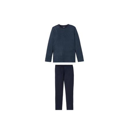 Heren pyjama XL (56/58), Donkerblauw/gestreept