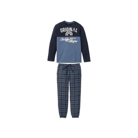 Heren pyjama XXL (60/62), Blauw/donkerblauw/geruit