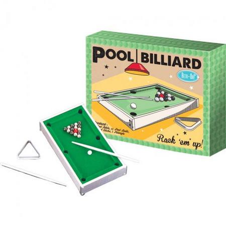 Invento Desktop Pool Biljart set 18 x 22 cm groen