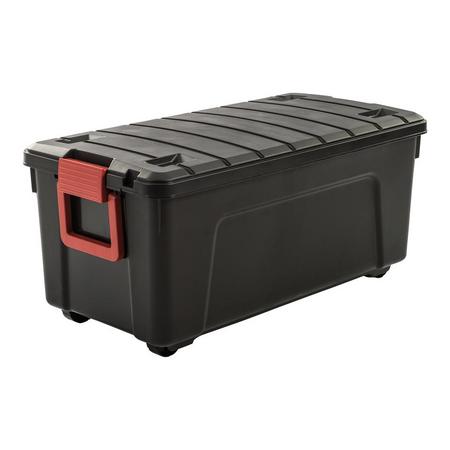 Iris Store It All opbergbox - 110 liter - zwart/rood