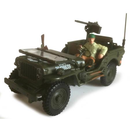 Jeep Willys 4x4 Open Top Army 1:43 Cararama