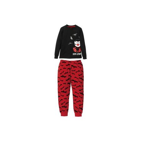 Jongens glow-in-the-dark pyjama 98/104, Zwart/rood all-over-print
