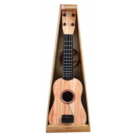 Jonotoys ukulele King of Music 4 snaren 52 cm bruin