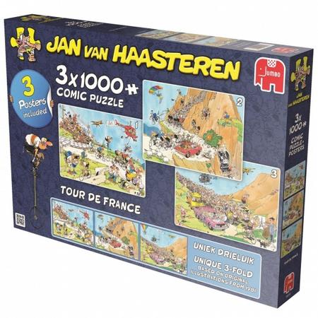 Jumbo Jan van Haasteren Tour de France 3 puzzels 1000 stukjes