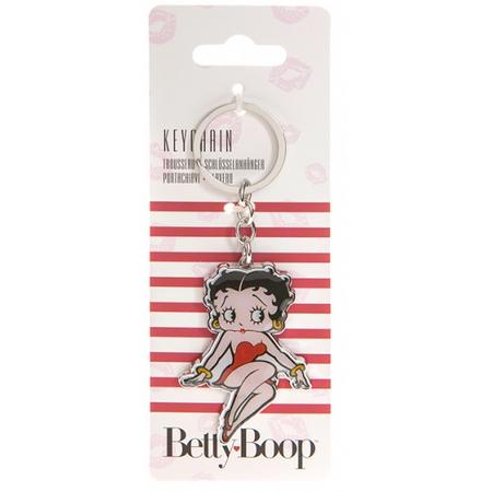 Kamparo sleutelhanger Betty Boop staal 12 cm zilver