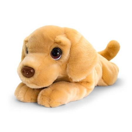 Keel Toys grote pluche Labrador bruin honden knuffel 47 cm - Honden knuffeldieren - Speelgoed voor kind