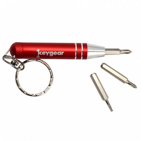 KeyGear sleutelhanger schroevendraaier 10 cm rood