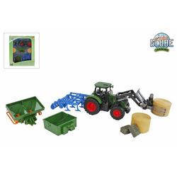 Kids Globe Farming Kids Globe tractor met 8 acc. 30cm groen