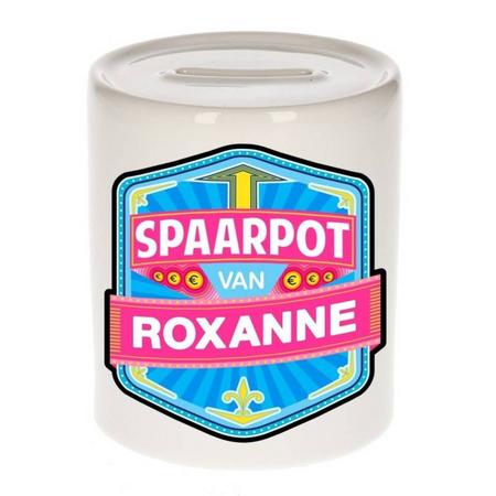 Kinder spaarpot voor Roxanne - keramiek - naam spaarpotten